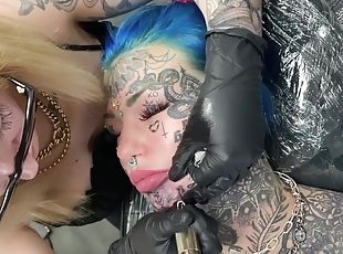 Tattooed Aussie babe gets some new ink