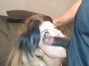 Gabriella Gushi sucking a BBC, watch this bombshell in this long and wet interacial blowjob!