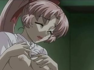 Hot anime nurse fucked by shemale hentai on the bed