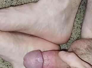 masturbacija, amaterski, veliki-kurac, stopala-feet, fetiš, sami, genitalije, sa-stopalom, beli, kurac