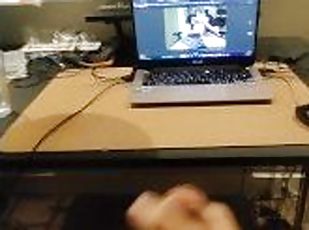 Adult streamer watching porn