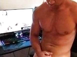 Porn watch, Jerking off and Cumming Hard