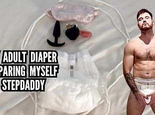 Gay adult diaper - preparing myself for stepdaddy
