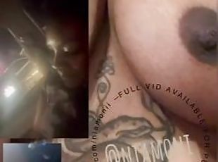 masturbation, orgasm, publik, fitta-pussy, amatör, mörkhyad, bbw, pov, kåt, tatuering