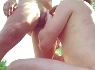 Breeding another cum slut at an outdoor cruising spot. Then he cums in my mouth. Anon bare fuck.