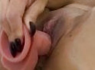 clito, masturbation, orgasme, chatte-pussy, giclée, amateur, ejaculation-sur-le-corps, milf, maman, horny