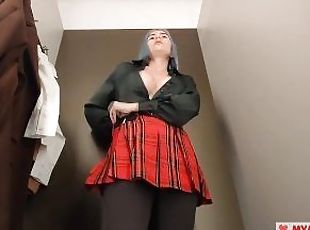 Try On Haul transparent clothes at the mall. See thru clothes. Look at me in the fitting room and je